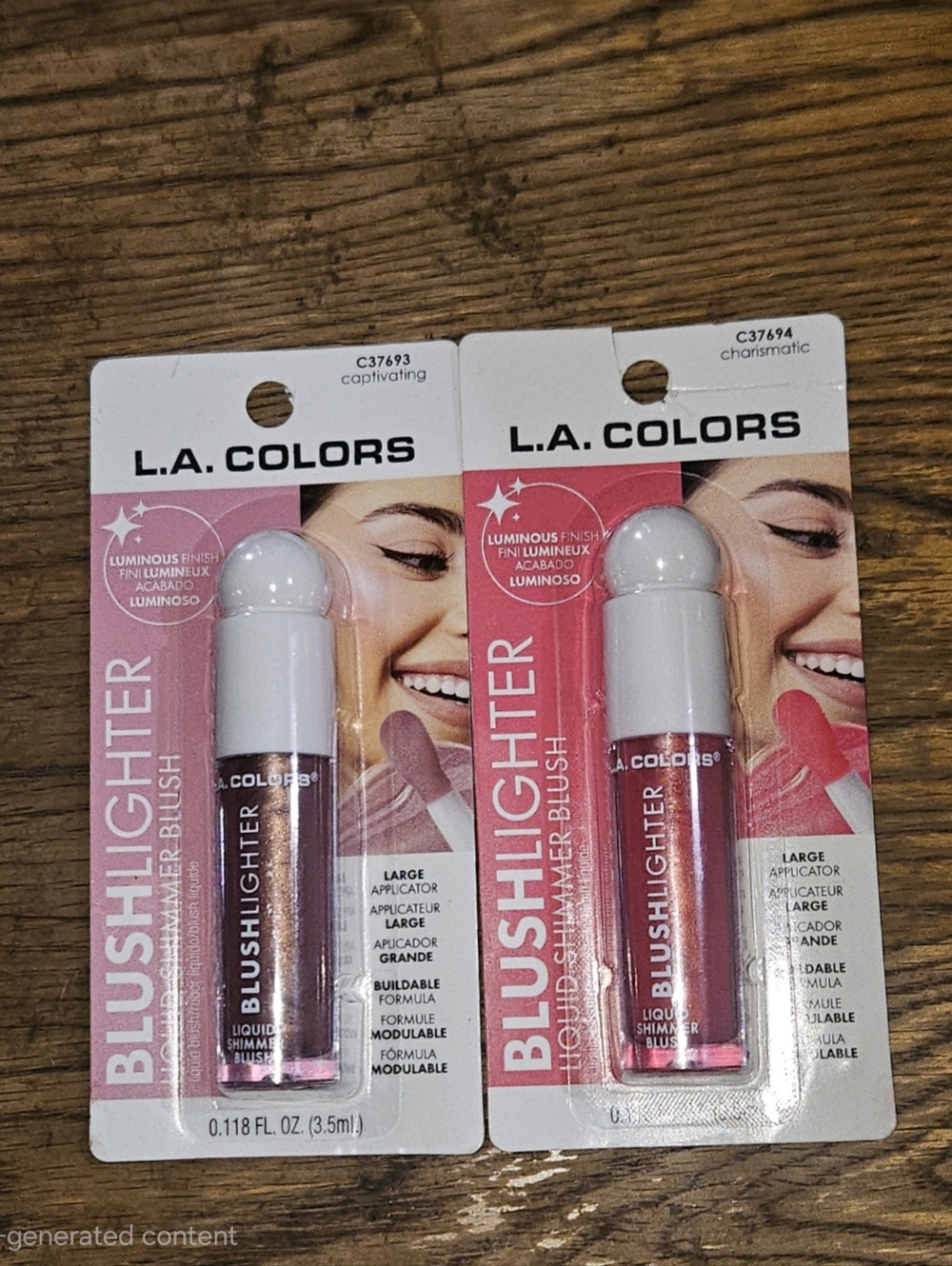 L.A. Colors Blushlighter Liquid Shimmer Blush- Captivating & Charismatic 0.12oz